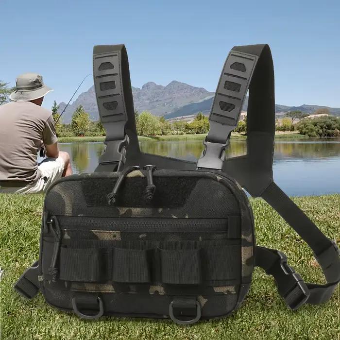 Sac poitrine étanche homme pour pêche et outdoor - Sac à dos tactique pour randonnée, vélo et camping