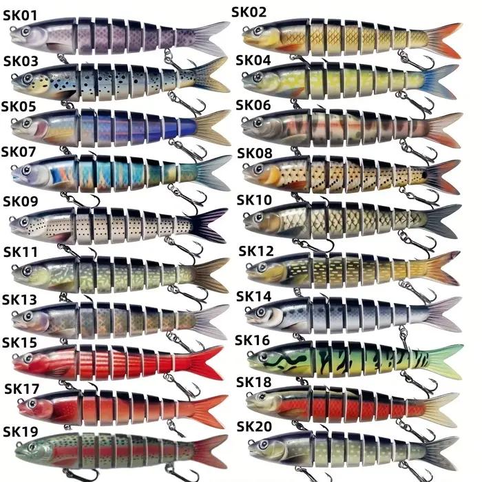 Leurre multi-articulé swimbait bionique - appât coulant pour truite et bass eau douce et salée