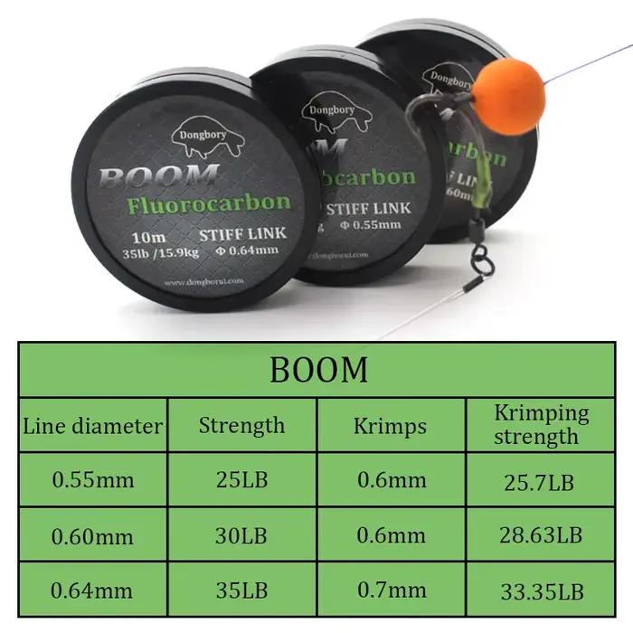 Bas de ligne fluorocarbone pour pêche à la carpe en combi rig et chod rig 15
