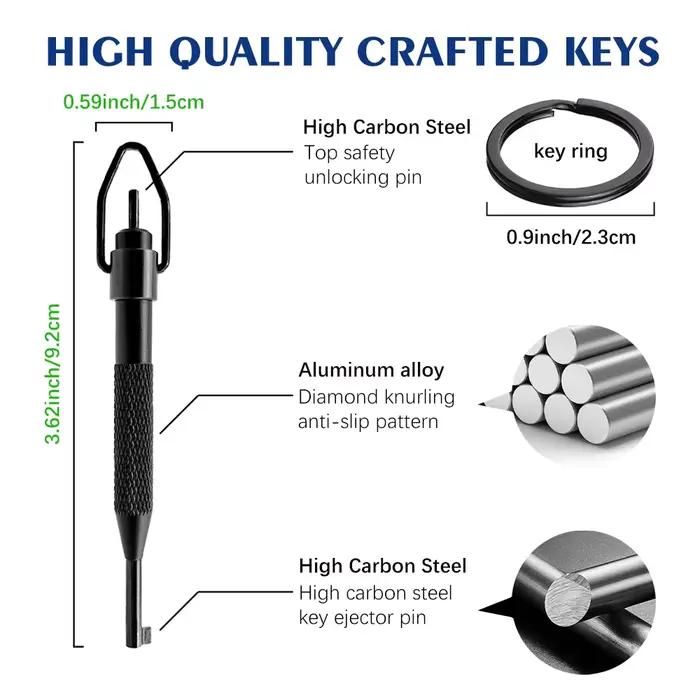 Clé menottes rotative haute résistance - Acier carbone alliage aluminium pour pêcheur