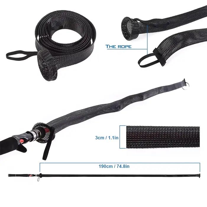 Protection de canne à pêche manchon couvre canne pour spinning casting et pêche sur glace