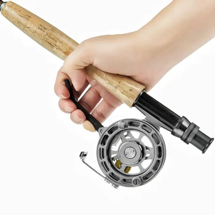 Moulinet automatique pêche à la mouche aluminium CNC 75mm grand arbor pour nymphe eau douce