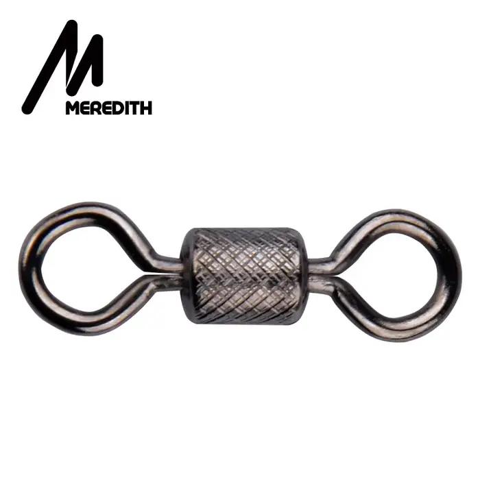 50 pièces émerillons à billes MEREDITH avec anneaux sécurité pour pêche carpe et carnassiers