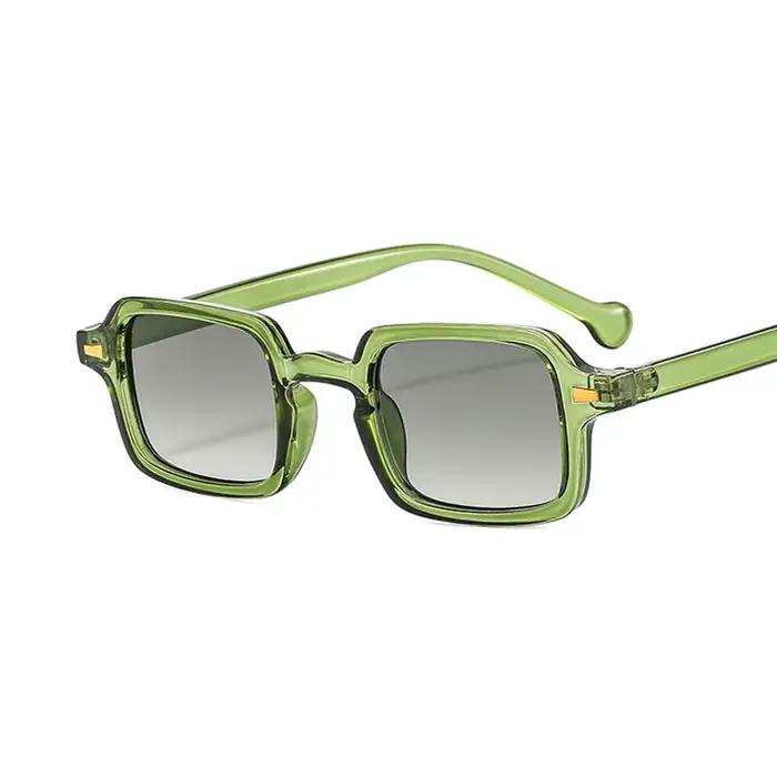 Lunettes de soleil luxueuses rectangle vintage designer pêche élégance protection solaire femmes hommes