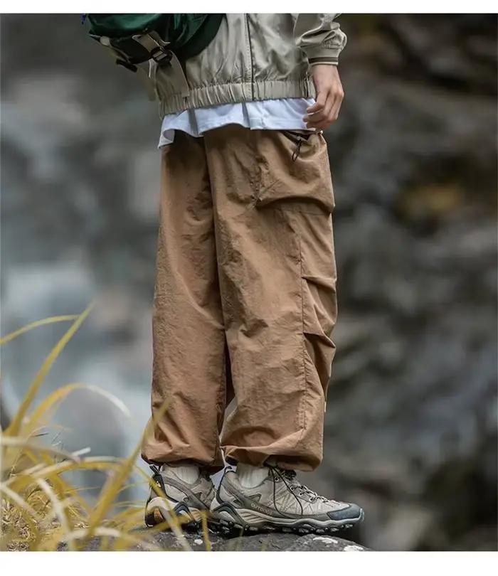 Pantalon montagne imperméable homme pour pêche hip hop - Style harajuku et performance outdoor