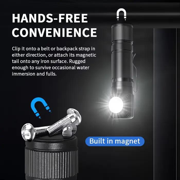 Lampe frontale NATFIRE HS50 rechargeable USB-C - 1000LM avec queue magnétique pour pêche et travail