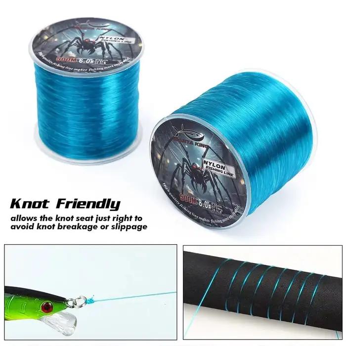 Ligne de pêche monofilament SantaKing 500m résistante et anti-abrasion nylon pour lancer long et fluide