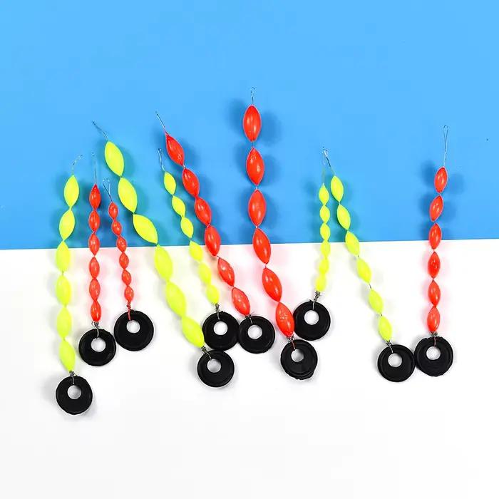 10 Flotteurs 7 Étoiles en Mousse pour Pêche avec 60 Stoppeurs Ligne et Accessoires