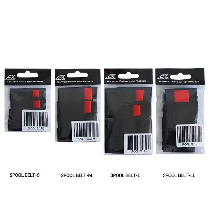 Lot 4 Ceintures Élastiques pour Bobine de Moulinet Pêche Noir Rouge Protections Accessoires S M L LL