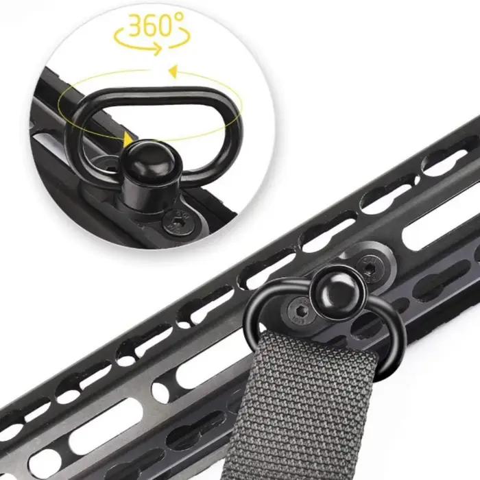 Adaptateur QD M-LOK fixation rail sangle bouton poussoir acier équipement pêche airsoft outdoor