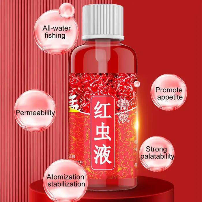Attractant liquide vers de sang 60ml - Concentré puissant pour perche, silure et pêche à la carpe