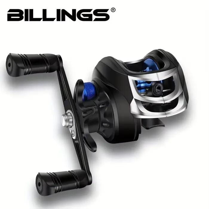 Moulinet baitcasting BILLINGS AK Series 7.2:1 ratio élevé pour pêche eau douce et mer