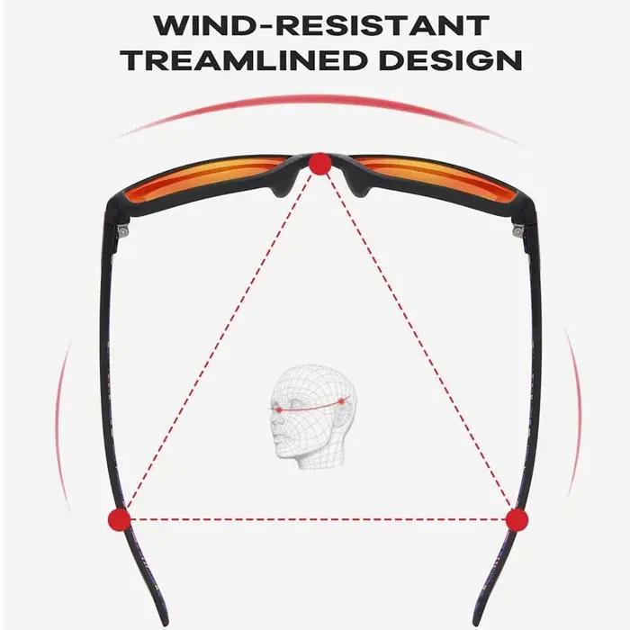 Lunettes de pêche polarisées TAC UV400 vision HD anti vent vintage sport pour homme activités nautiques plein air