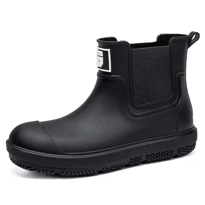 Bottes pluie couples antidérapantes semelle épaisse cuisine travail hommes femmes adultes pêche EVA