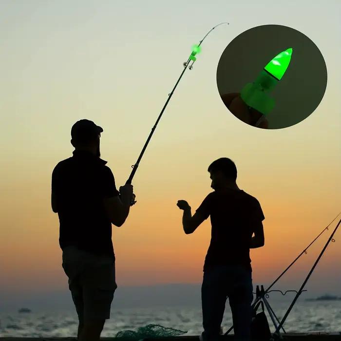 Sonnettes d'alarme de touche LED pour canne à pêche - Indicateur lumineux pour pêche nocturne avec double clochette