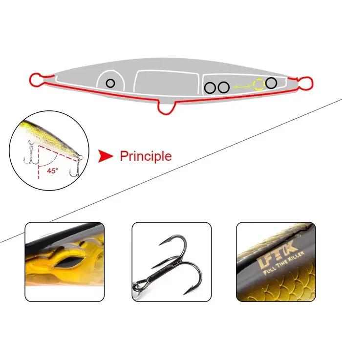 Leurre flottant pencil bait Teknik 2024 90-130mm pour bar et bonite en pêche surface