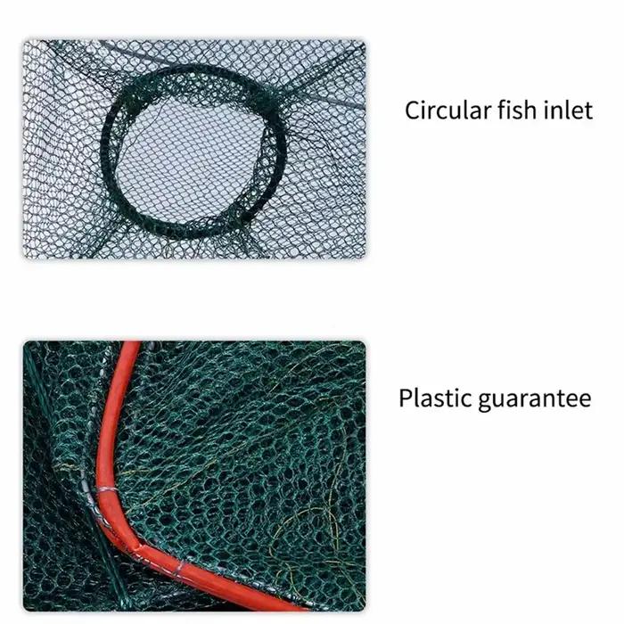 Filet de pêche pliable en nylon pour crabes, crevettes et écrevisses, piège fin pour pêcheur loisir en extérieur