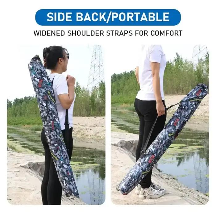 Sac pliant pêche camouflage étanche grande capacité - Poche de rangement pour cannes et accessoires