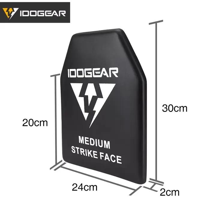 Plaques EVA mousse tactique airsoft pêche - Plaques choc élastiques taille moyenne noir