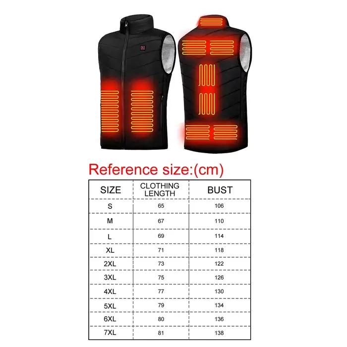 Veste chauffante 9 zones électrique USB - Manteau graphene pêche outdoor hommes femmes sport hiver