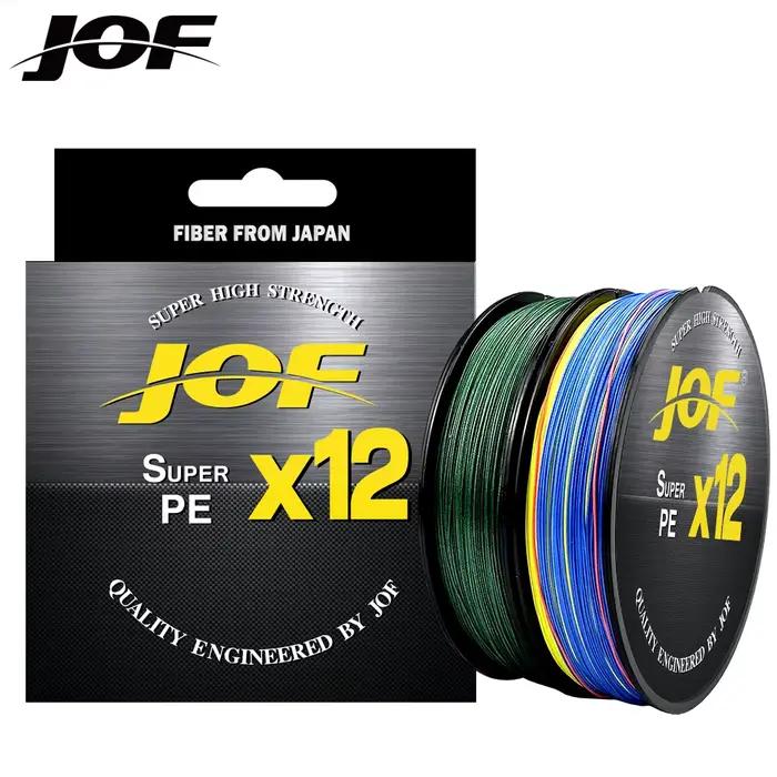 Ligne de pêche tressée JOF X12 500m 300m 12 brins multicolore pour mer et eau salée,