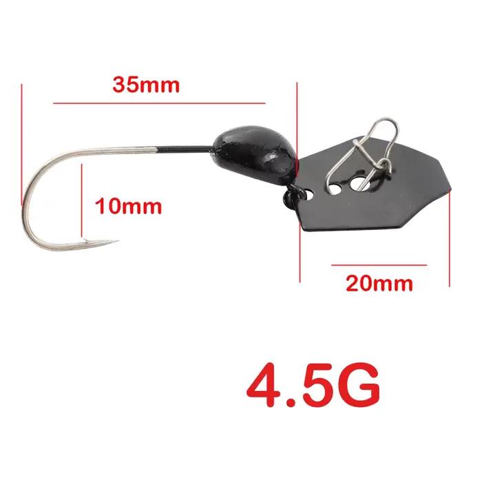 Hameçon jig head avec spinner 4.5g pour leurre souple DIY - tête plombée pour pêche aux leurres
