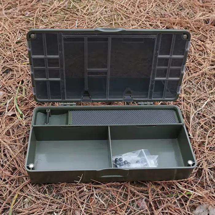 Boîte organisatrice pêche carpe Hirisi portable compartiments magnétiques rangement matériel pêche