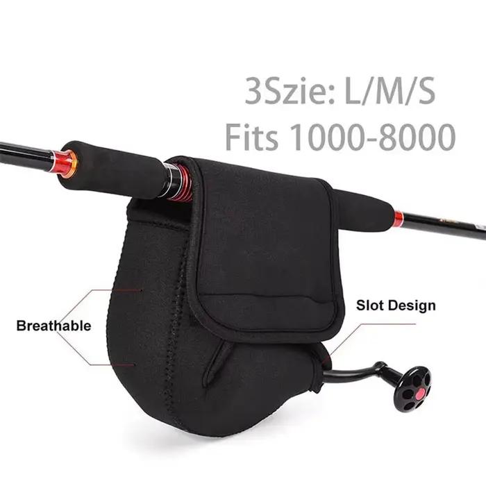 Housse néoprene étanche pour moulinet de pêche spinning taille S/M/L - Protection roue