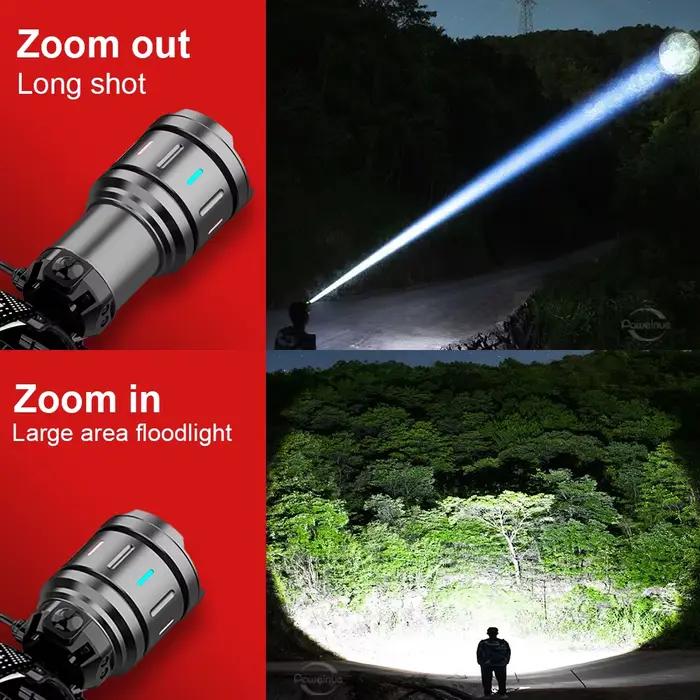Lampe frontale LED 800W 500 millions lumens imperméable pour pêche randonnée chasse et camping occasions spéciales
