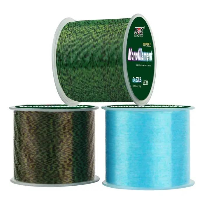 Ligne de pêche FTK 120m invisible et super résistante pour carpe, 0.20mm-0.50mm, 4.13LB-34.32LB