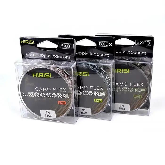 Ligne plombée Hirisi 35LB 7m pour montages carpe - 3 couleurs pour réaliser des hair rigs parfaits