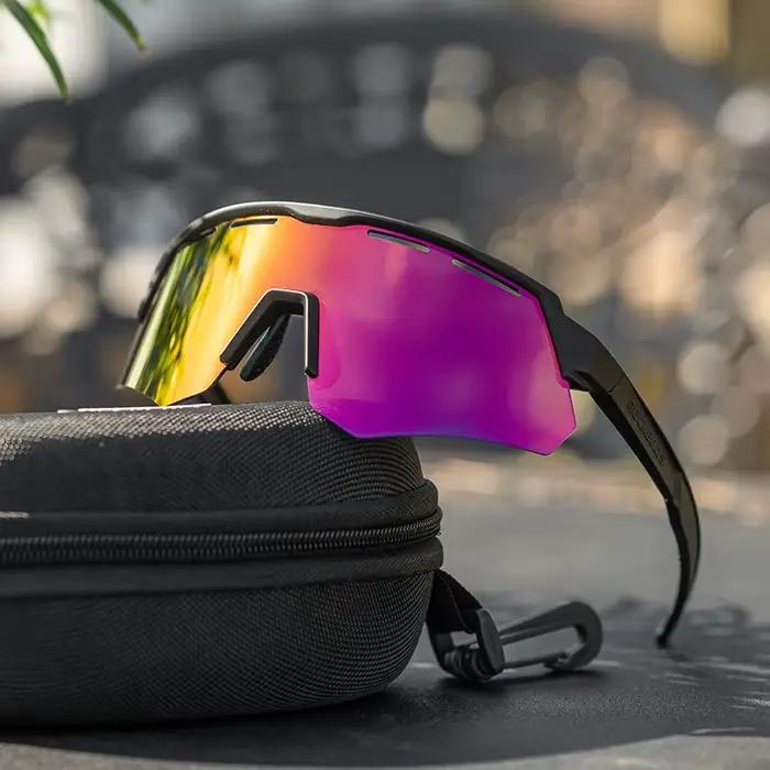 Lunettes vélo pêche ROCKBROS polarisées - 4 verres interchangeables - Monture myopie