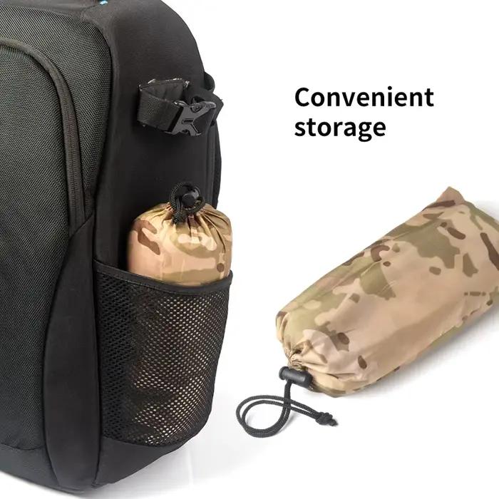 Poncho tactique pêche pluie - Protection imperméable discrète activités pêche