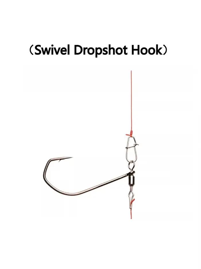 Hameçons dropshot 7 pièces n°1 pour pêche du carnassier avec leurres souples - Montage down shot rig