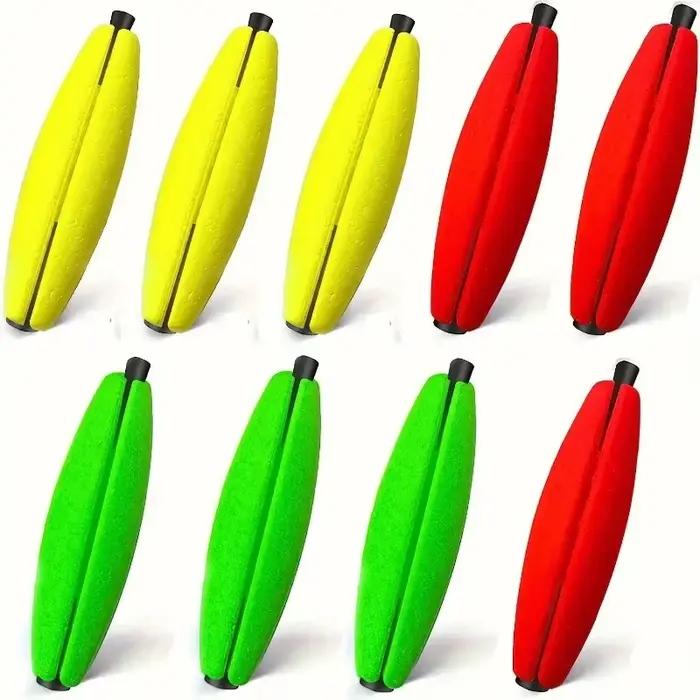 5pcs Flotteurs Ovale Pêche Silure - Flotteurs Fente Pêche Lancer - Flotteurs Mousse Pêche Gros Poissons
