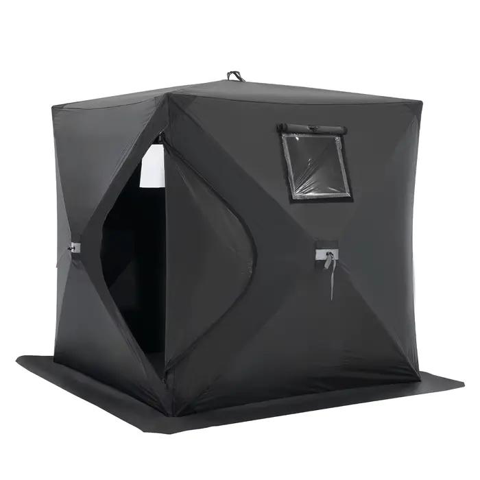Tente de pêche sur glace portable SucceBuy 1-2 personnes - abri hiver étanche avec ancres et sac de transport