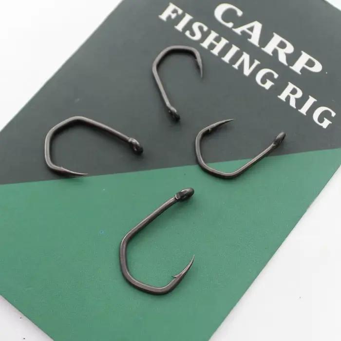 20 hameçons carpe à pointe perçante revêtus PTFE, acier inoxydable haute résistance pour pêche spécifique