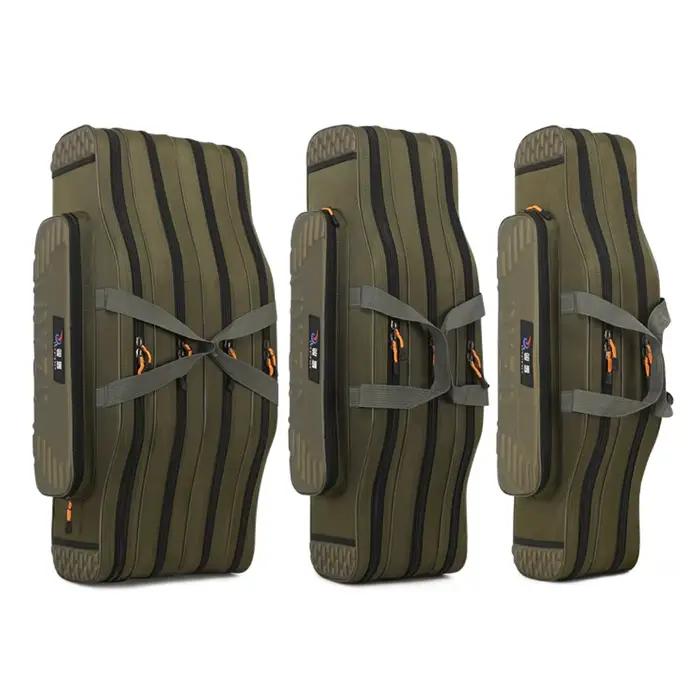 Sac de pêche léger et étanche 2-4 couches 130 cm pour canne, leurres et moulinets - Boîte de rangement