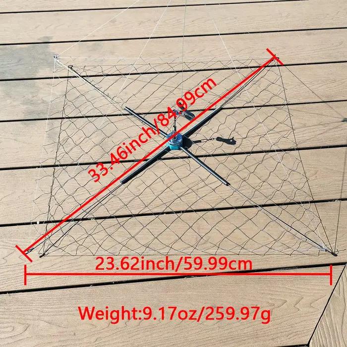 Cage à crabes anti-morsure 60cm avec filet élastique - Équipement professionnel pêche sous-marine