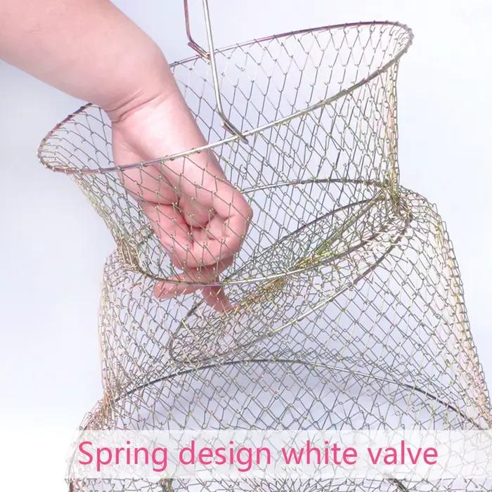 Filet pliable pour homard crabe et crevettes piège cage métallique pliante pêche en mer