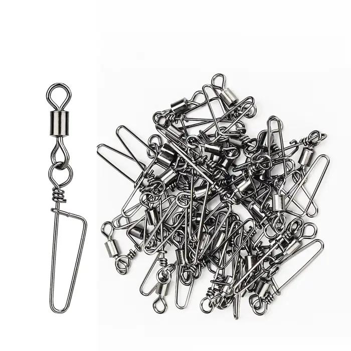 Roulements à billes en laiton et acier inoxydable 50 pièces pour pêche pivotante connecteur de pêche occasions spéciales pêche de réservoir