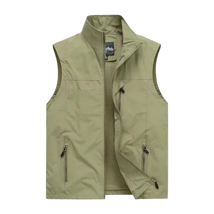 Gilet chaud respirant homme pour pêche montagne et camping, confortable et coupe-vent printemps automne