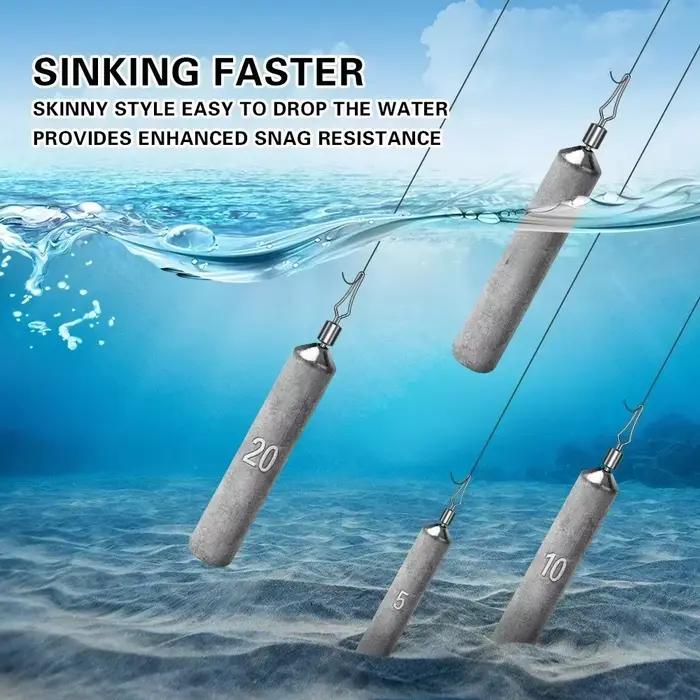 10 plombs pêche 3.5g à 20g drop shot pencil sinkers poids plombés accessoires pêche