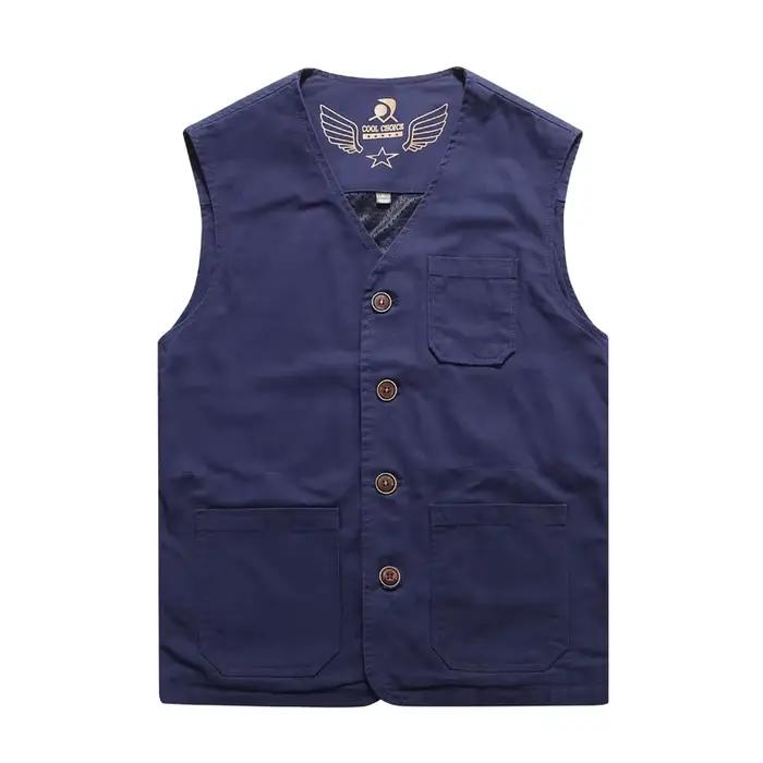 Veste de pêche grande taille M-8XL en coton respirant - Maille aérée pour pêche estivale et outdoor