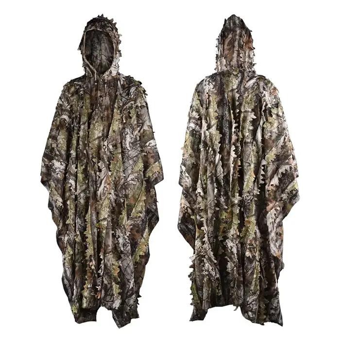 Tenue camouflage style cape chasse photo animalière - Vêtement bionique discrétion maximale pêche CS game