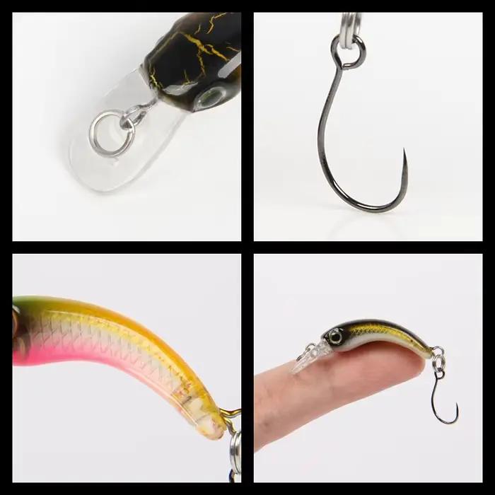 Mini leurre truite flottant 1.2g minnow micro appât dur wobbleur perche et brochet
