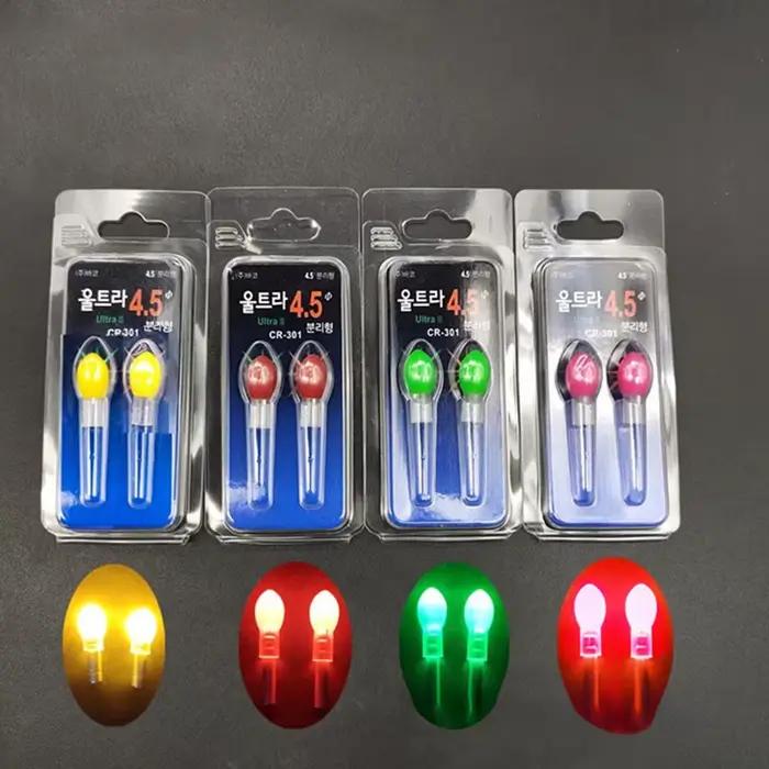 Flotteur lumineux LED électrique pour pêche de nuit en eau sombre, modèle 1 ou 2 pièces sur batterie