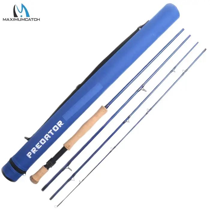 Canne à mouche mer Predator 9FT 30T carbone SK 8-12wt 4 brins pour bar, mulet, truite de mer