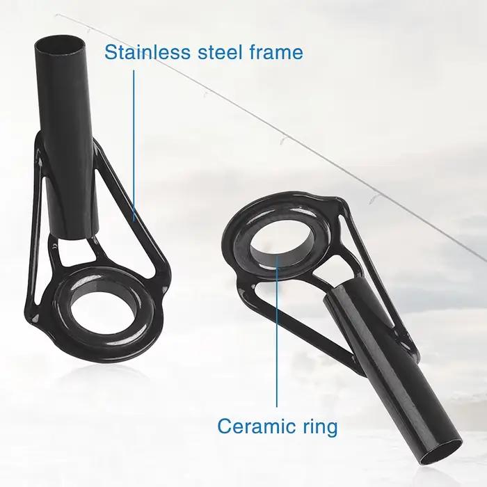 Kit réparation anneaux canne à pêche 7/14 pièces - Ceramique inox pour spinning et casting durable