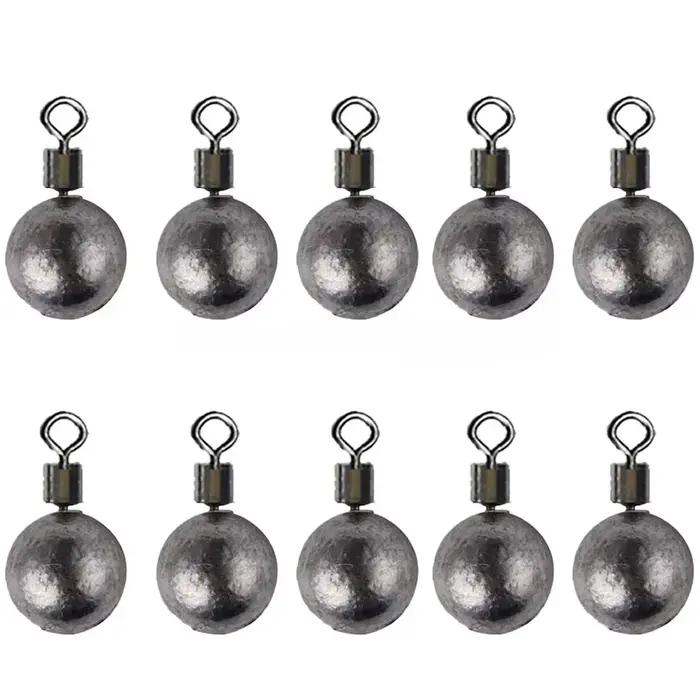 Lot de 10 plombs de pêche pour carpe 3.5g 5g 7g 10g 14g 20g | Poids